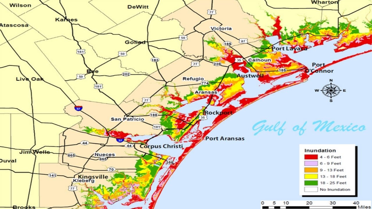 Coastal Bend Storm Surge Maps Continuous News Coverage