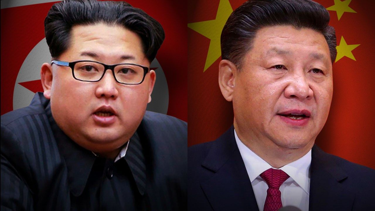 Kim Jong-un, leader of North Korea and Xi Jinping, President of China